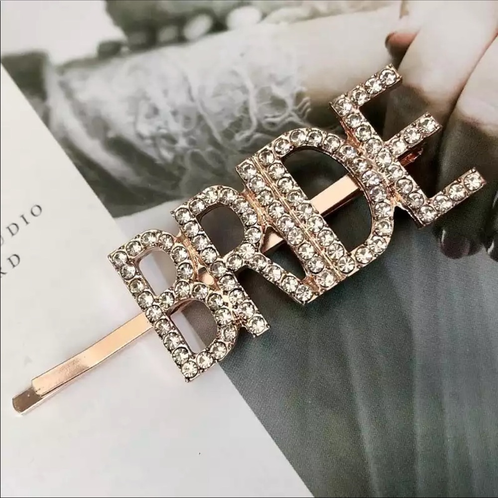 Rose Gold Bridal Hair Pin Barrette Hair Clip
